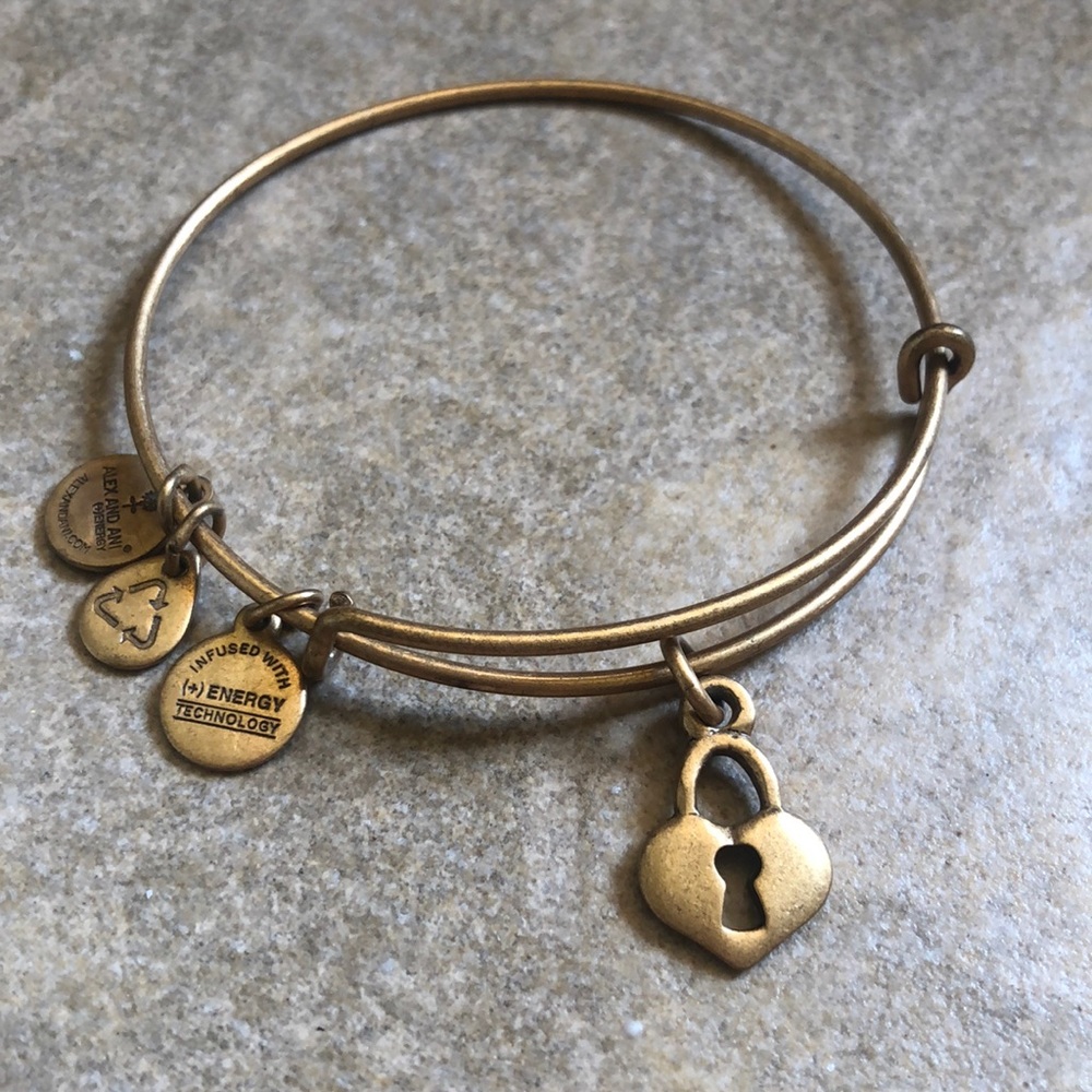 Alex and Ani Gold Heart Locket Bracelet